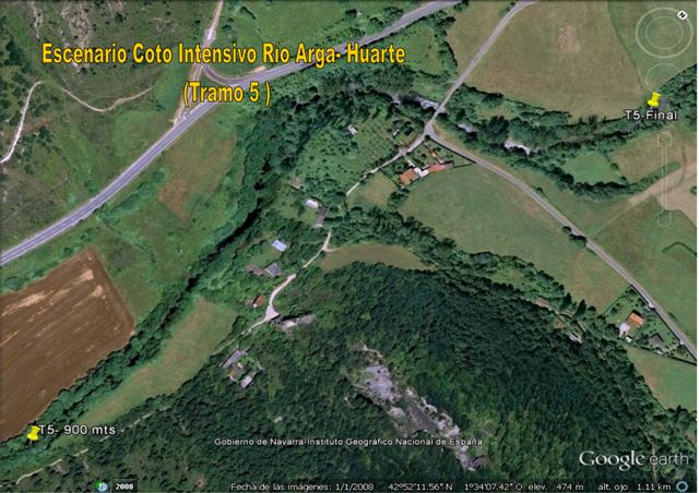 Escenario Coto Intensivo de Río Arga- Huarte